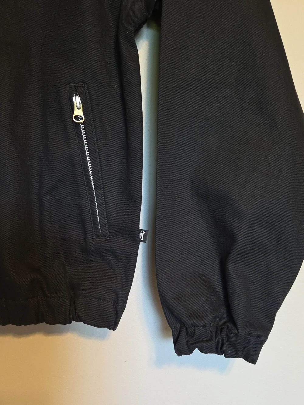 NIKE Black Zip-Front Bomber Skateboarding  Jacket